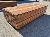 Guyana teak planken geschaafd 2200x145x21mm (147x) - afbeelding 2 van  3