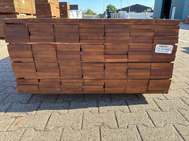 Guyana teak planken geschaafd 2200x145x21mm (147x) - afbeelding 3 van  3