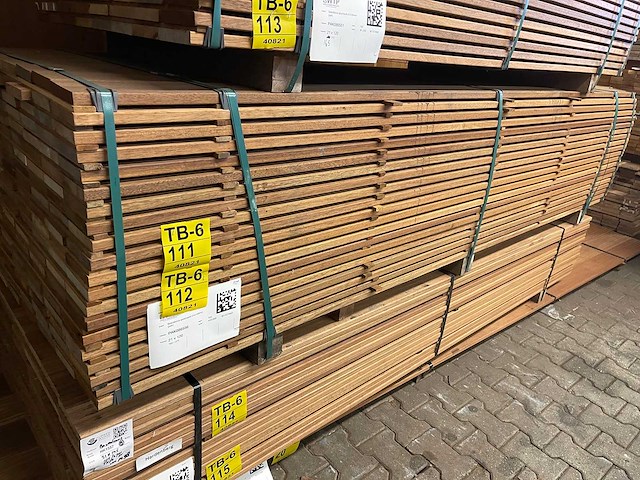 Guyana teak planken geschaafd 2750x120x21mm (80x) - afbeelding 4 van  4