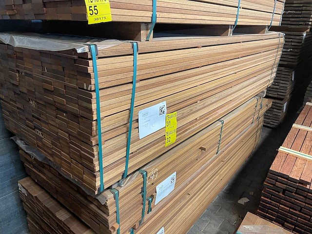 Guyana teak planken geschaafd 2750x90x21mm (149x) - afbeelding 4 van  4