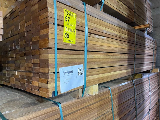 Guyana teak planken geschaafd 2750x90x25mm (127x) - afbeelding 4 van  4