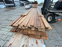 Guyana teak planken geschaafd 3350-4000x70x25mm (51x) - afbeelding 1 van  3