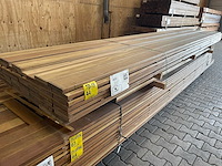 Guyana teak planken geschaafd 3700-4950x140x25mm (57x) - afbeelding 4 van  4