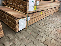 Guyana teak planken geschaafd 4500-5000x90x16mm (203x) - afbeelding 4 van  4
