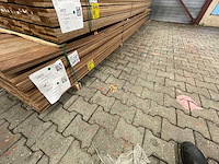 Guyana teak planken geschaafd 4500-5000x90x16mm (203x) - afbeelding 4 van  4