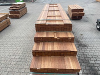 Guyana teak planken geschaafd 4600-4900x70x27mm (140x)