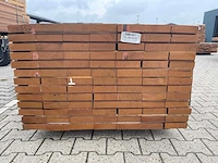 Guyana teak planken geschaafd 4900x140x38mm (21x) - afbeelding 2 van  3