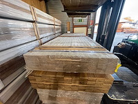 Guyana teak planken geschaafd gevingerlast 3000x90x27mm (74x) - afbeelding 1 van  3