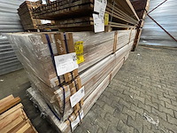 Guyana teak regels geschaafd gevingerlast 3950x60x40mm (76x) - afbeelding 4 van  4