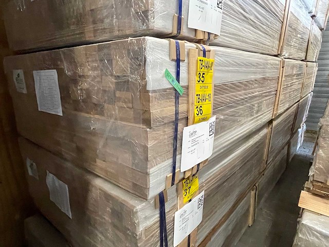 Guyana teak regels geschaafd gevingerlast 3950x60x40mm (85x) - afbeelding 4 van  4