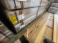 Guyana teak regels geschaafd gevingerlast 4000x45x27mm (132x) - afbeelding 4 van  4