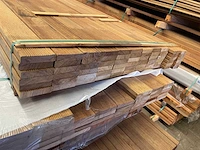 Guyana teak vlonderplanken geschaafd gevingerlast 4000x90x21mm (66x) - afbeelding 3 van  3