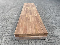 Guyana teak vlonderplanken gevingerlast 4000x120x21mm (42x) - afbeelding 1 van  3