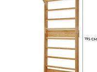 Gymnastiek wandrek 195x80x14 cm physionics, spwd01b - afbeelding 2 van  4