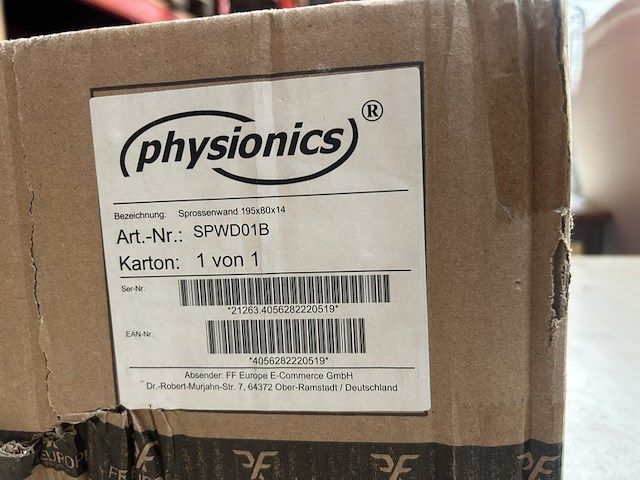 Gymnastiek wandrek 195x80x14 cm physionics, spwd01b - afbeelding 4 van  4