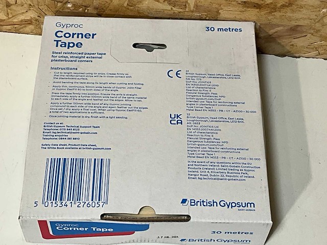 Gyproc staal versterkt hoektape (4x) - afbeelding 3 van  6