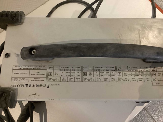 Gys gysarc 220 fv las apparaat - afbeelding 3 van  9