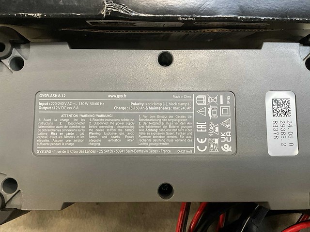 Gysflash 8.12 acculader - afbeelding 3 van  4