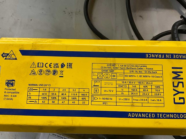 Gysmi 160 p elektrode lasapparaat - afbeelding 3 van  5