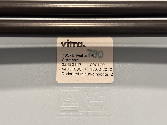 H-base eetkamerstoel vitra, dsx, ice grey - afbeelding 9 van  9