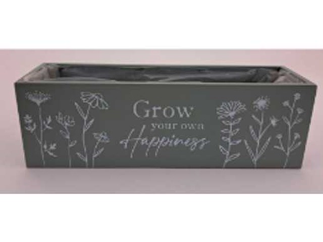 Ha houten plantenbak groen t25x15 (7792x) - afbeelding 1 van  1