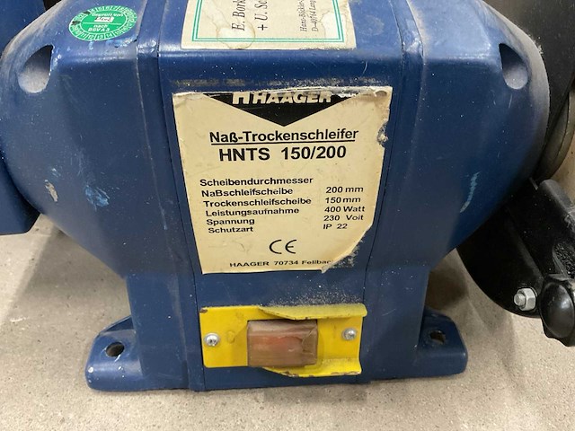 Haager hnts 150/200 2-steens nat/droog werkbankslijper - afbeelding 2 van  2