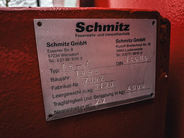 Haakarm ademluchtcontainer, schmitz, ab-a, 1998 - afbeelding 17 van  37