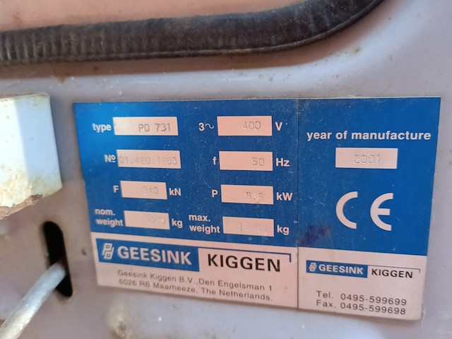 Haakarm afzet perscontainer, kiggen, pd731, groen, 2001 - afbeelding 6 van  7