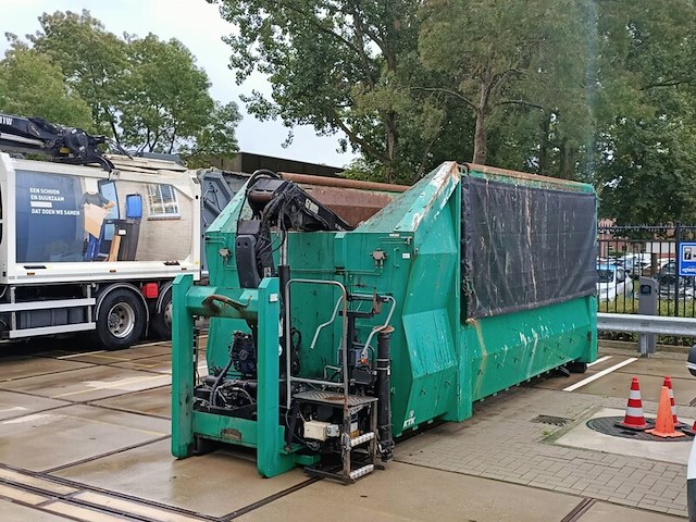 Haakarm container, ktk, met hiab xs 088 hiduo laadkraan, 2013 - afbeelding 2 van  20