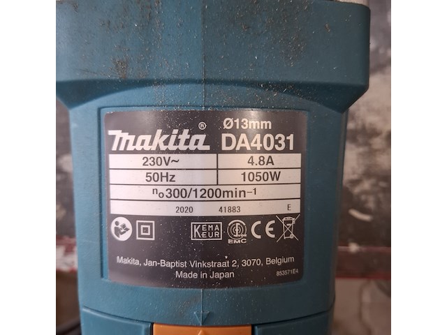 Haakse boormachine makita, da4031, bouwjaar 2020 - afbeelding 5 van  6