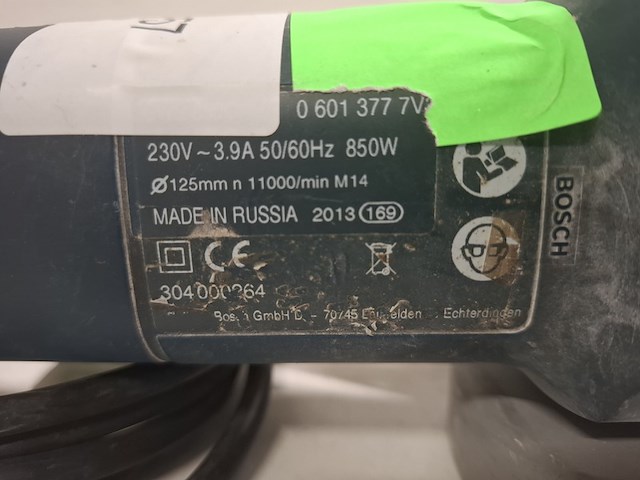 Haakse slijper - 125mm - 230v bosch, gws 850 c, bouwjaar 2013 - afbeelding 4 van  5