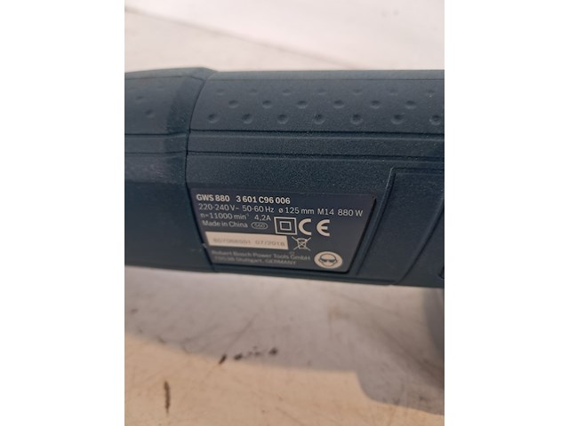 Haakse slijper - 125mm - 230v bosch, gws 880, bouwjaar 2018 - afbeelding 10 van  12