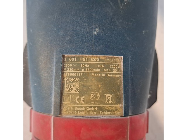 Haakse slijper - 230mm - 230v, bosch, gws 22-230 lvi, 2012 - afbeelding 7 van  7