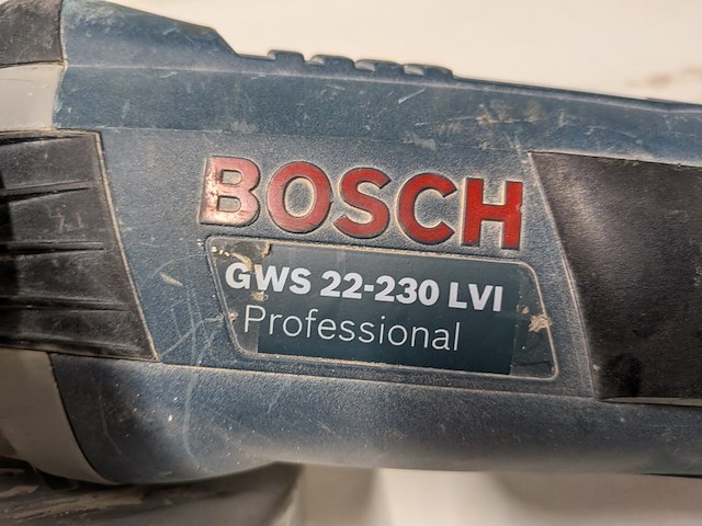 Haakse slijper - 230mm - 230v bosch, gws 22-230 lvi, bouwjaar 2014 - afbeelding 5 van  6
