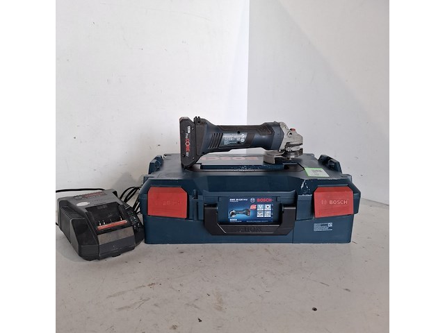 Haakse slijper 125mm accu 18v-li bosch, gws 18v-li, bouwjaar 2018 - afbeelding 1 van  8