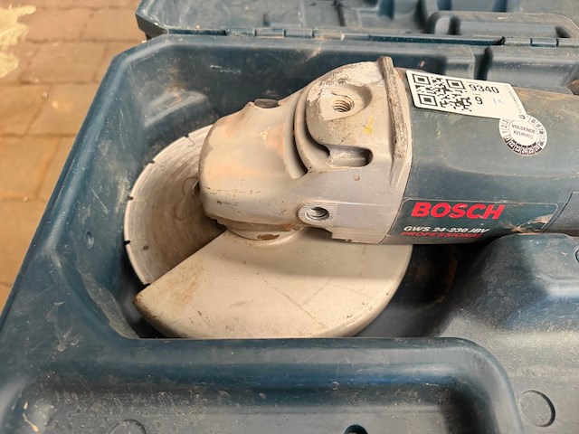 Haakse slijper 230 mm in koffer, bosch professional gws 24-230 jbv - afbeelding 4 van  6