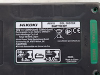 Haakse slijper 230mm accu 36v hitachi, g3623dawgz, bouwjaar 2019 - afbeelding 12 van  13