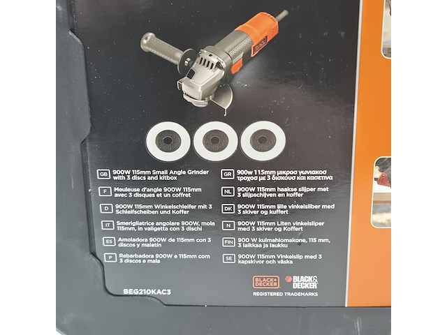 Haakse slijper, black&decker, beg210kac3, 2021 - afbeelding 4 van  5