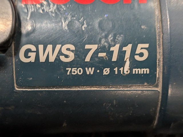 Haakse slijper bosch, gws 7-115, bouwjaar 2001 - afbeelding 4 van  6