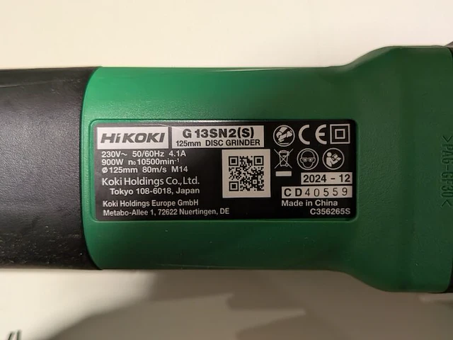 Haakse slijper, hikoki, g 13sn2(s) - afbeelding 4 van  4