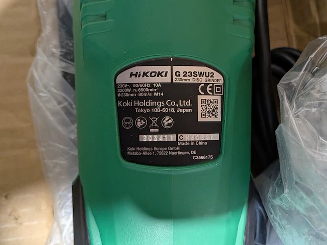 Haakse slijper, hikoki, g 23swu2 - afbeelding 4 van  5