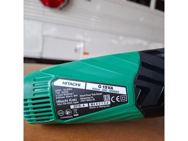 Haakse slijper hitachi, g15va, bouwjaar 2018 - afbeelding 4 van  6