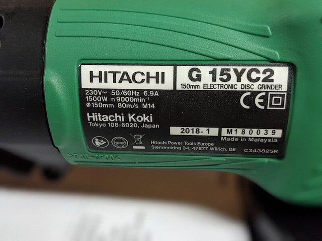 Haakse slijper hitachi, g15yc2 - afbeelding 4 van  4