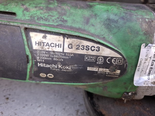 Haakse slijper, hitachi, g23sc3, 2006 - afbeelding 3 van  5