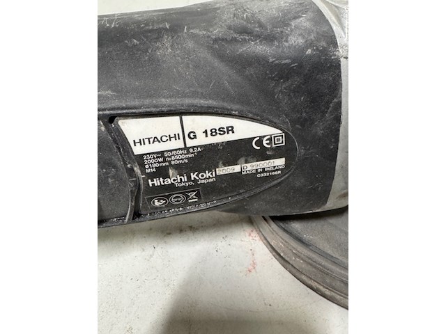 Haakse slijper hitachi kok, g 18sr - afbeelding 2 van  4
