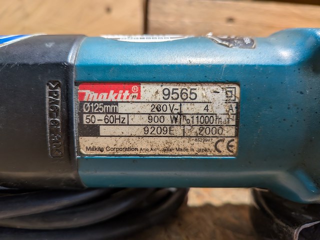 Haakse slijper, makita, 9565, 2000 - afbeelding 4 van  7