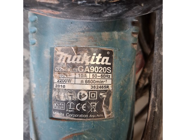 Haakse slijper makita, ga9020s, bouwjaar 2010 - afbeelding 4 van  5