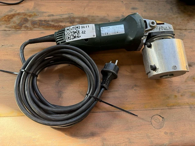 Haakse slijper, metabo, we 9-125 quick, groen/zilver, 2002, 900 w – 125 mm – met hulpstuk - afbeelding 1 van  4