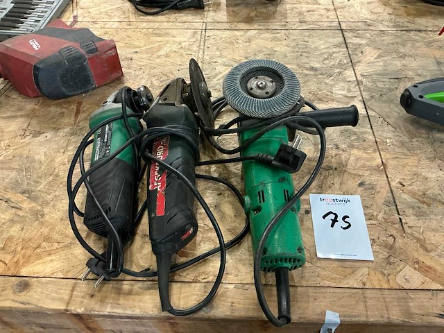 Haakse slijpmachine (3x) - afbeelding 1 van  3