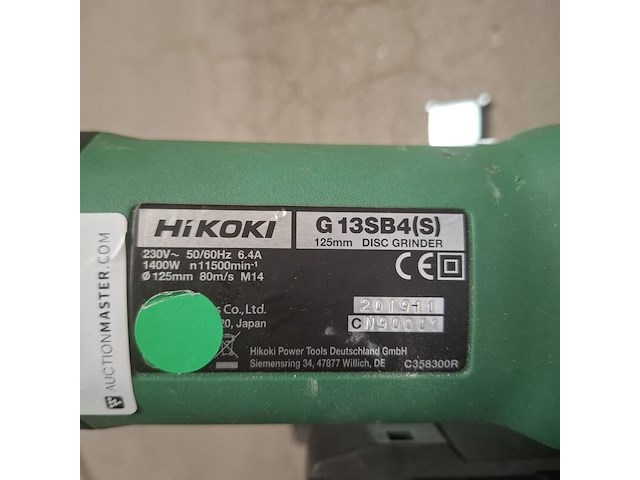Haakse slijpmachine hikoki, g13sb4(s) - afbeelding 4 van  6
